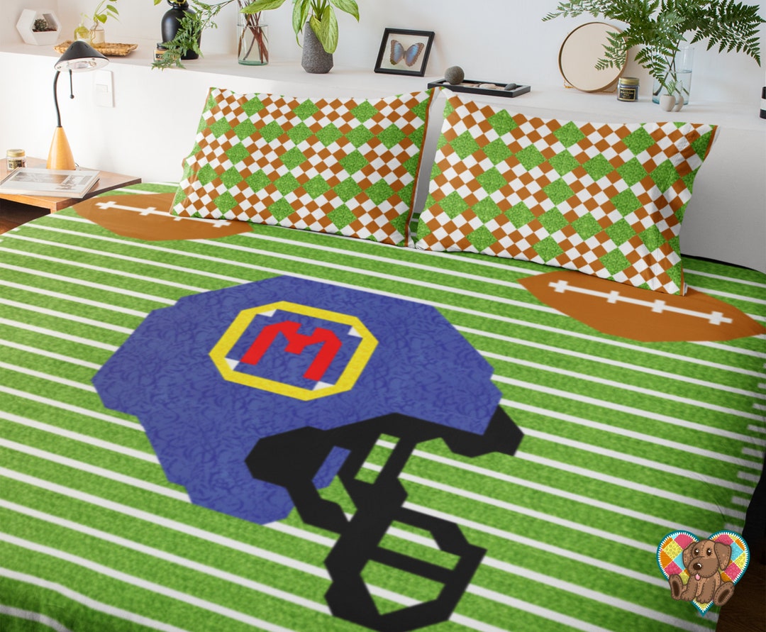 Football Quilt Block Pattern Downloadable PDF Quilt Pattern Football Quilt Design Pdf unique