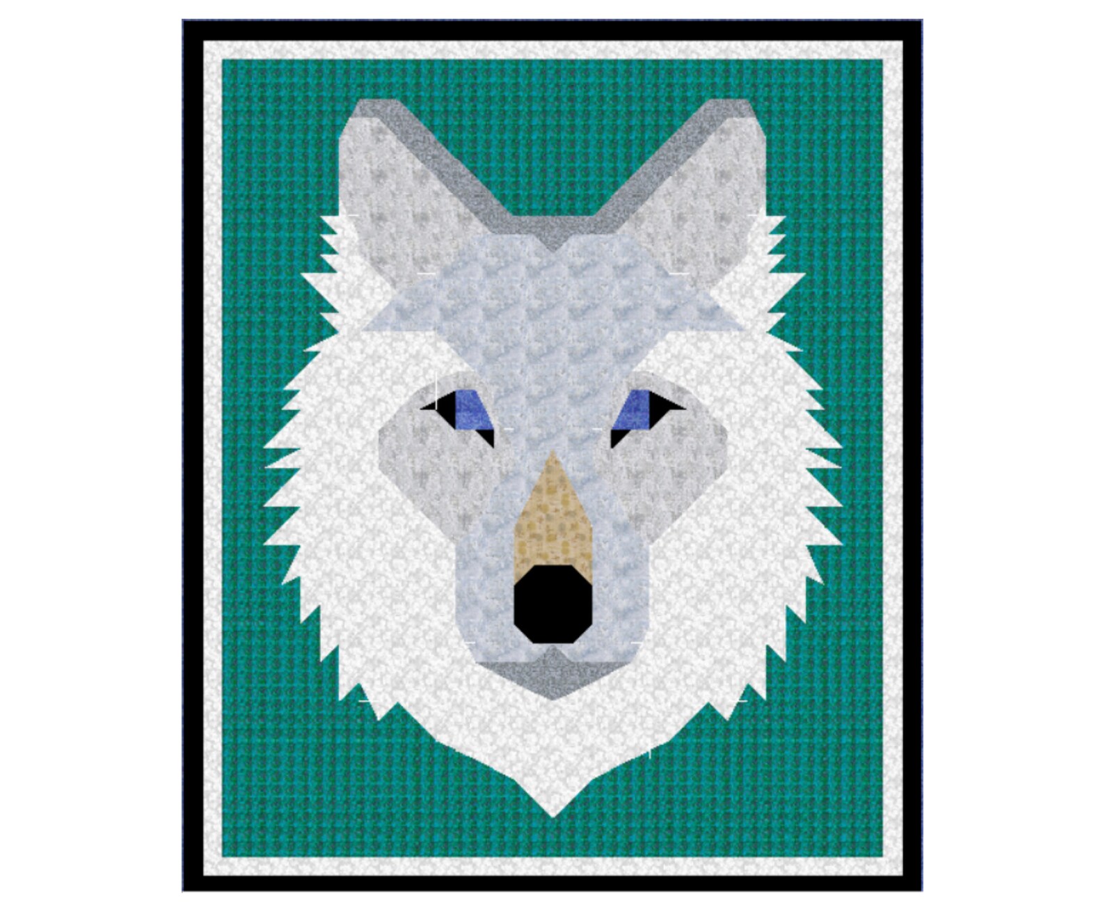 Wolf Block Quilt Pattern Downloadable PDF Wolf Quilt Pattern Etsy