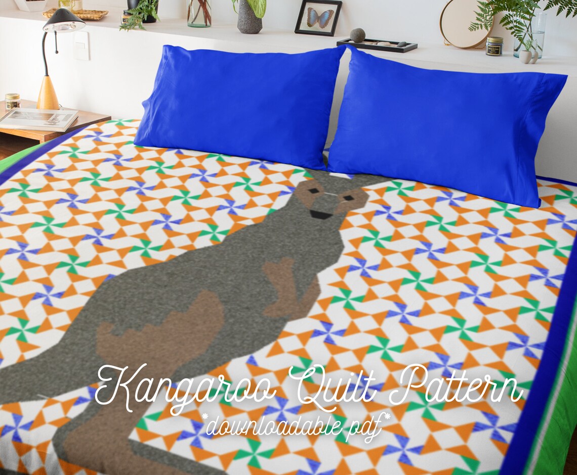 Kangaroo Quilt Block Pattern Downloadable PDF Quilt Pattern Etsy