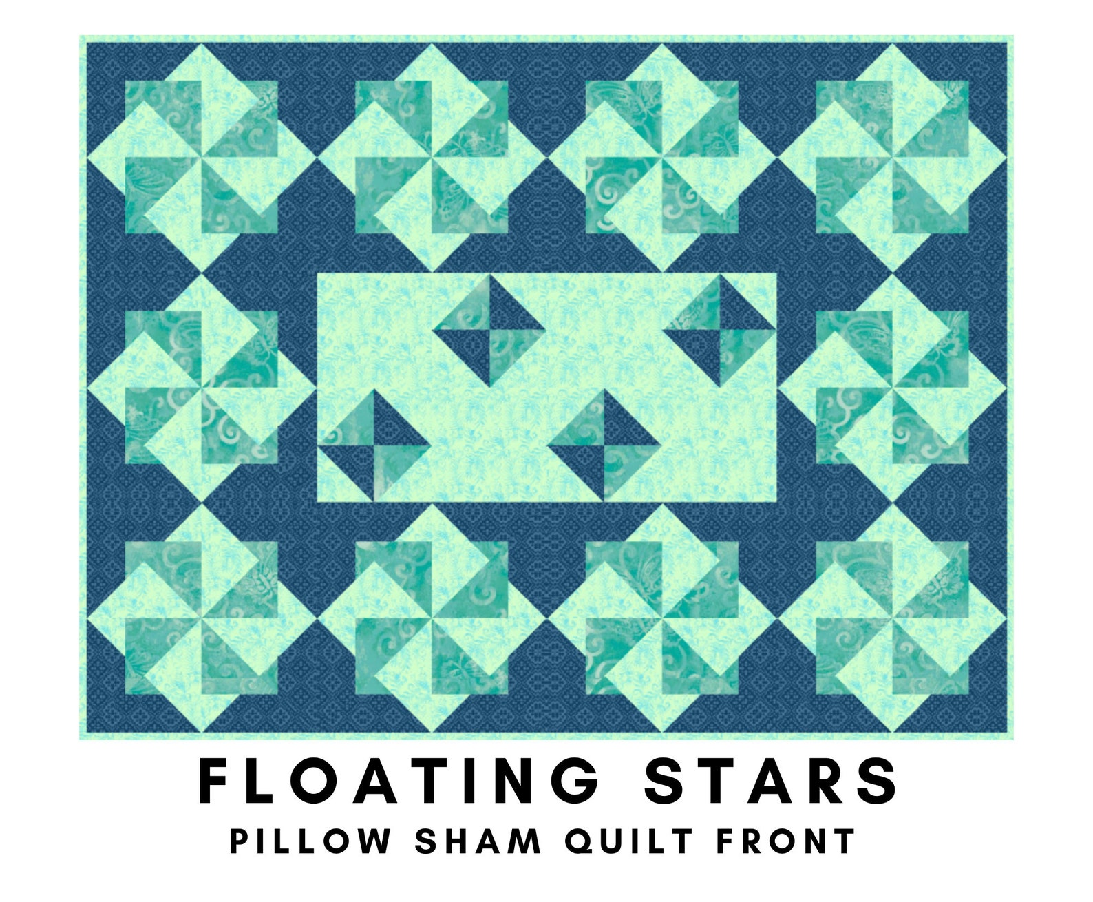 Floating Stars Downloadable Quilt Block Pattern Pdf Stars Etsy