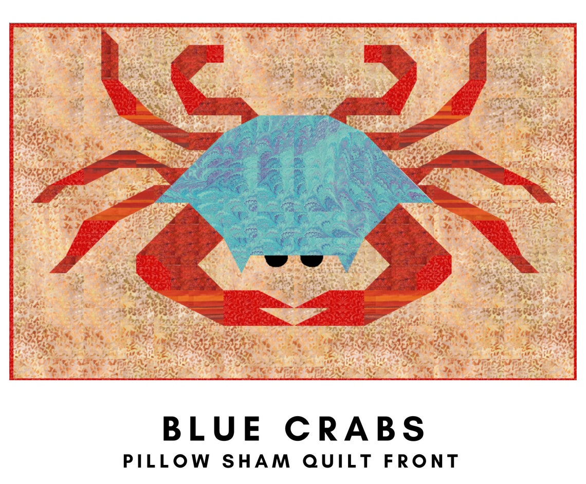 Blue Crab Quilt Block Pattern Downloadable Blue Crab Quilt Etsy