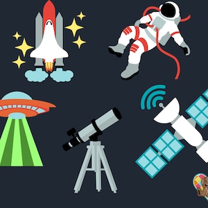 Space Applique Quilt Block Patterns: Astronaut, Shuttle, UFO (PDF Download)