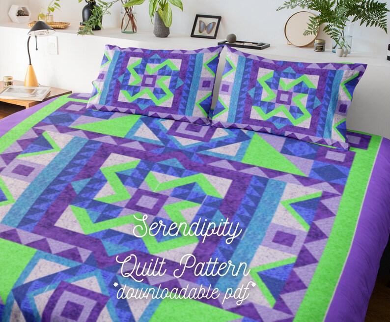 Serendipity Block Quilt Pattern Downloadable PDF Serendipity Etsy