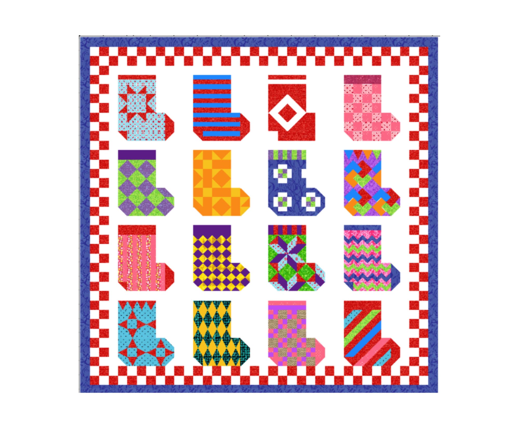 Christmas Stockings Block Quilt Pattern Downloadable PDF Etsy