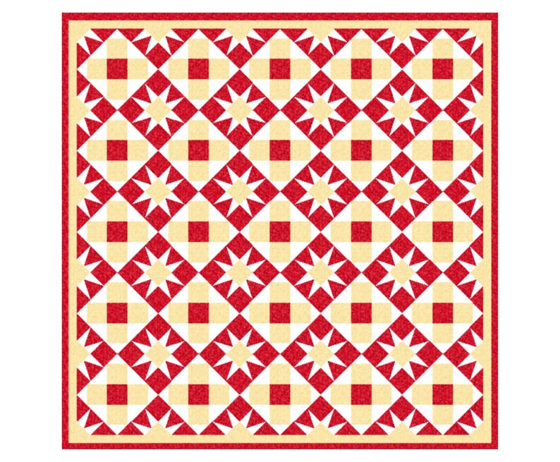 Starburst Downloadable Quilt Block Pattern Pdf Starburst Etsy