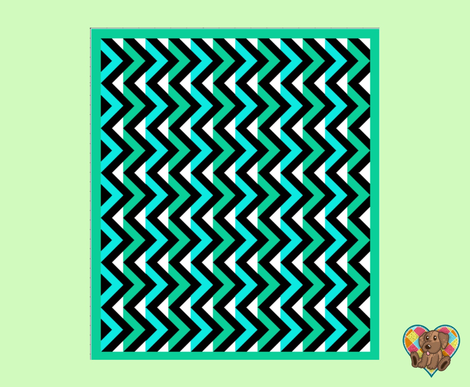 Zig Zag Quilt Block Pattern Downloadable PDF Zig Zag Quilt Pattern
