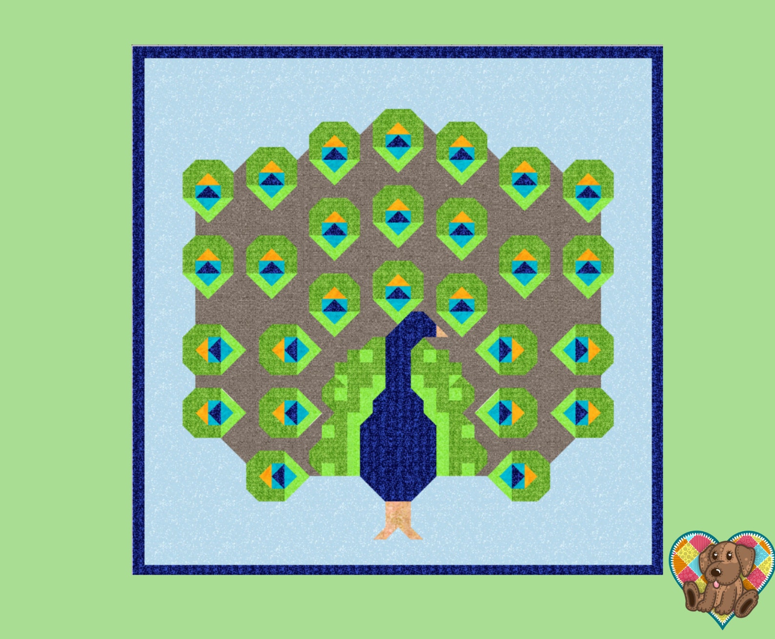 Peacock Quilt Block Pattern Peacock Quilt Pattern Etsy