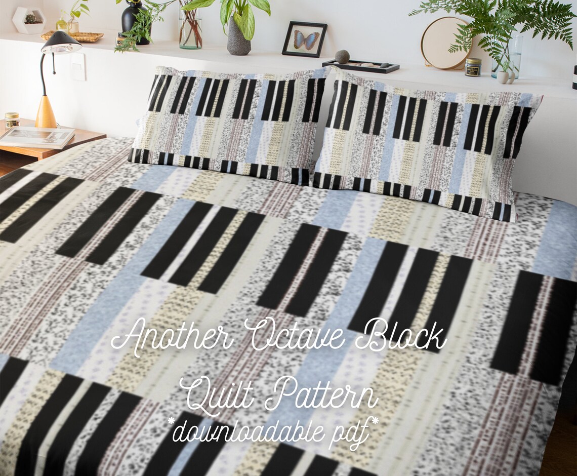 Piano Keys Quilt Block Pattern Downloadable PDF Quilt Etsy