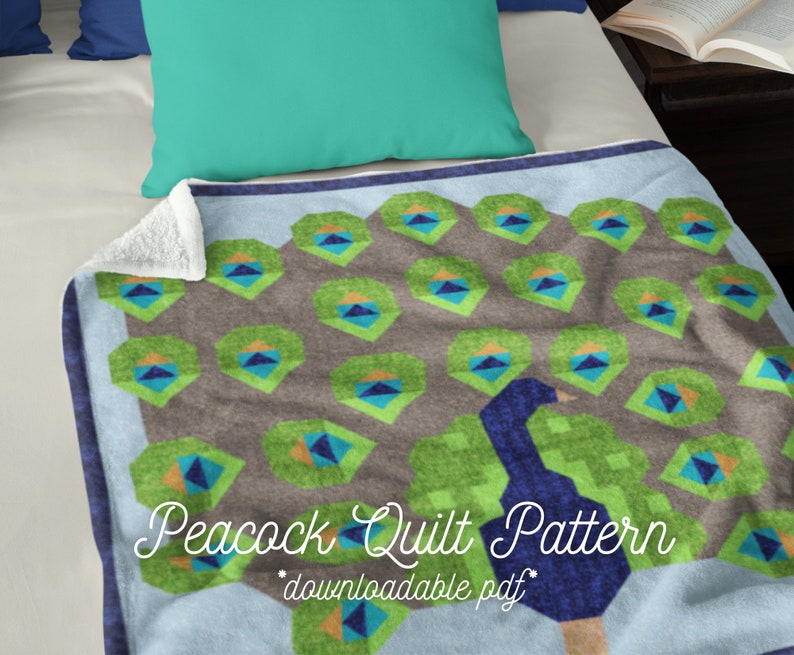 Peacock Quilt Block Pattern Peacock Quilt Pattern Etsy