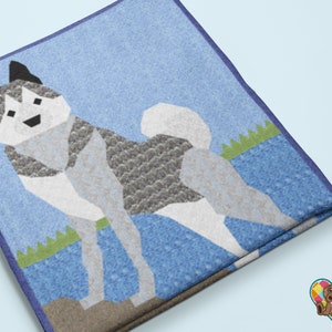 Husky Quilt Block Pattern Downloadable PDF Quilt Pattern Dog Quilt Design pdf Unique Animal Quilt Pattern Dog Quilt Block Pattern image 5