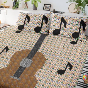 Guitar Music Quilt Pattern: DIY Baby to King Size (PDF Downloadable Pattern)