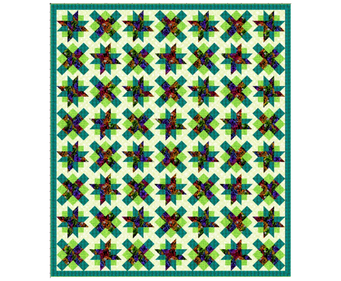 4patch Star Quilt Block Pattern Downloadable PDF Quilt Etsy