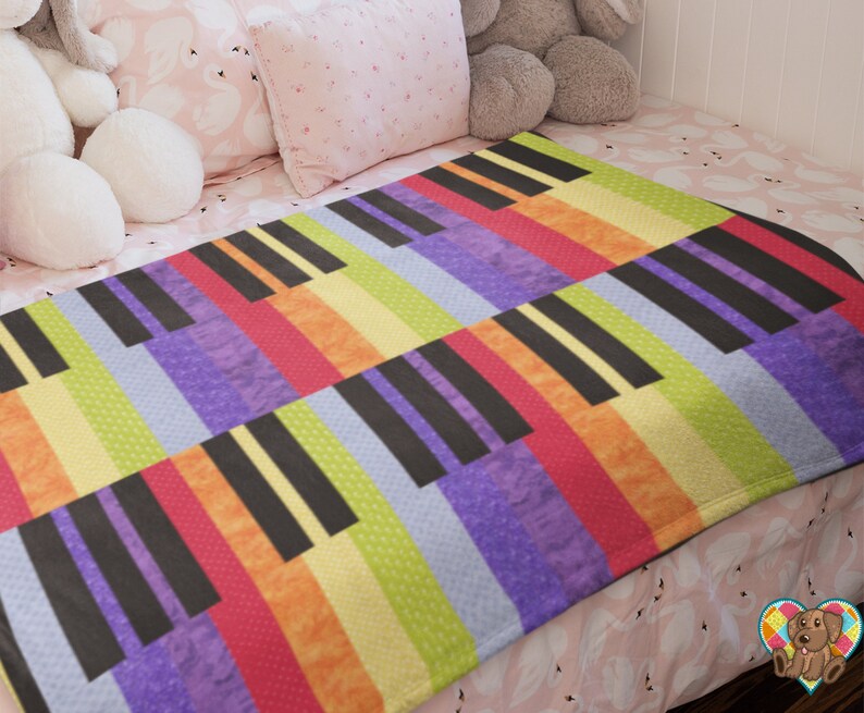 Piano Keys Quilt Block Pattern Downloadable PDF Quilt Etsy