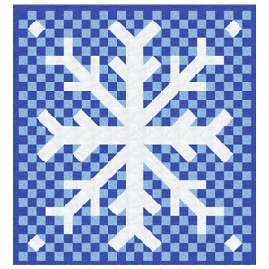 Snowflake Quilt Block Pattern Downloadable PDF Snowflake Quilt Pattern Beginner Quilt Design Christmas Quilt Pattern Snowflake Quilt image 2