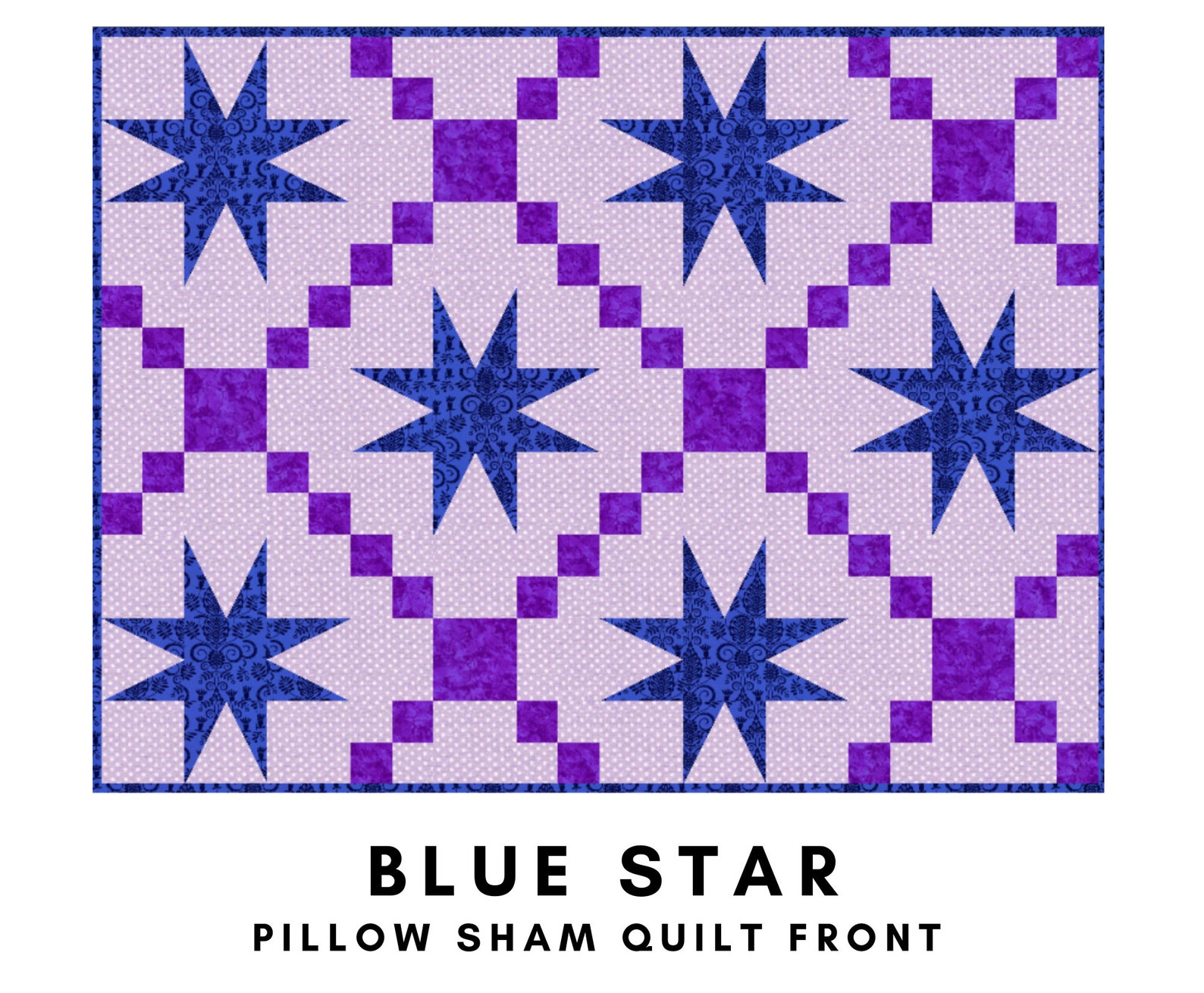 Blue Star Downloadable Quilt Block Pattern Pdf Blue Star Quilt Block