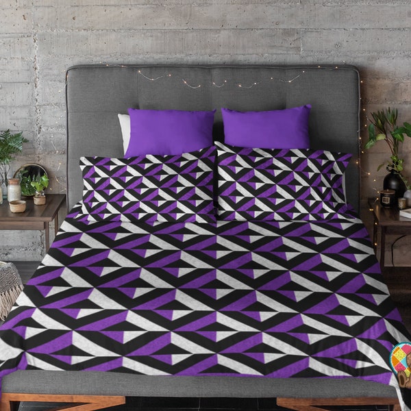 Purple Illusions Quilt Pattern: Repeating Blocks (PDF Download)