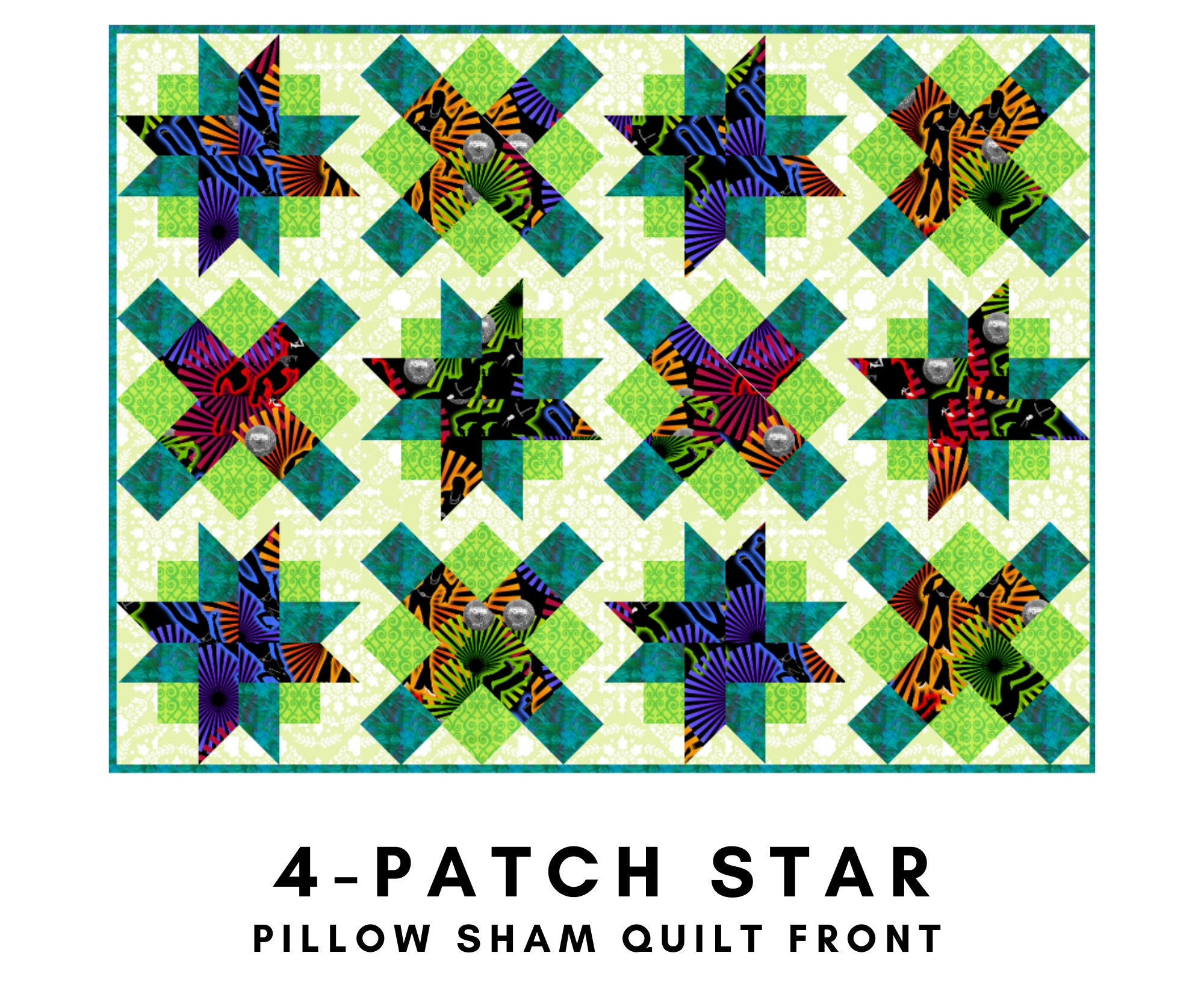 4patch Star Quilt Block Pattern Downloadable PDF Quilt Etsy