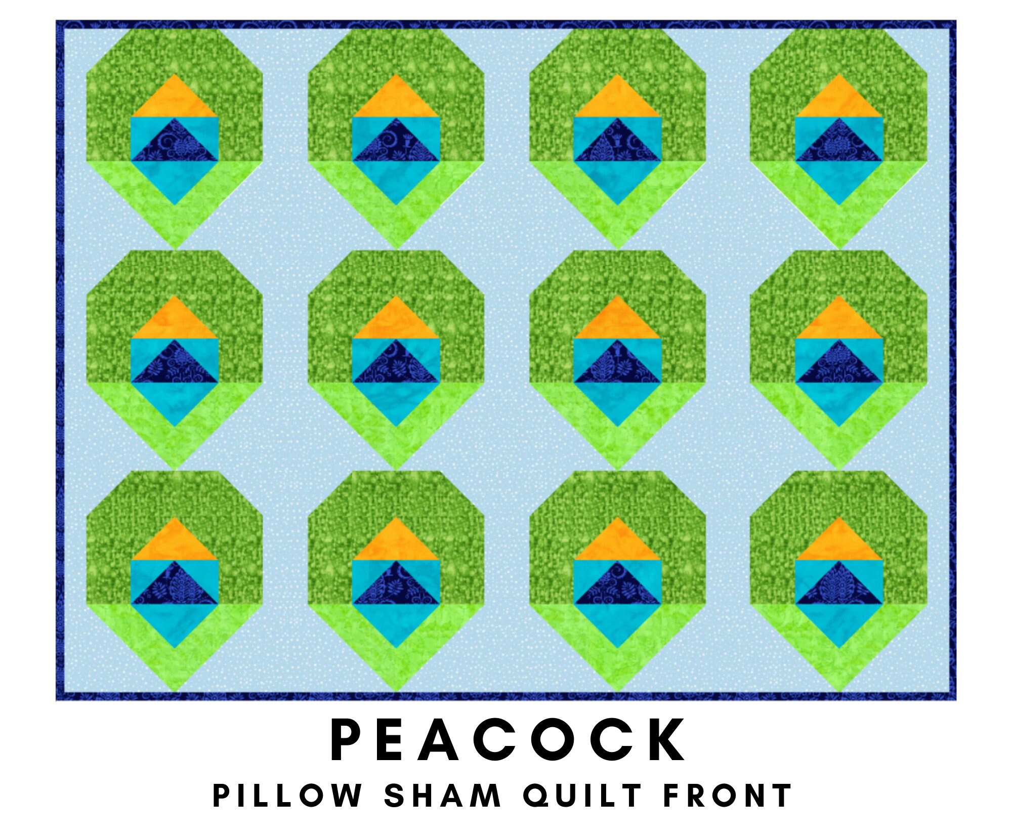 Peacock Quilt Block Pattern Peacock Quilt Pattern Etsy