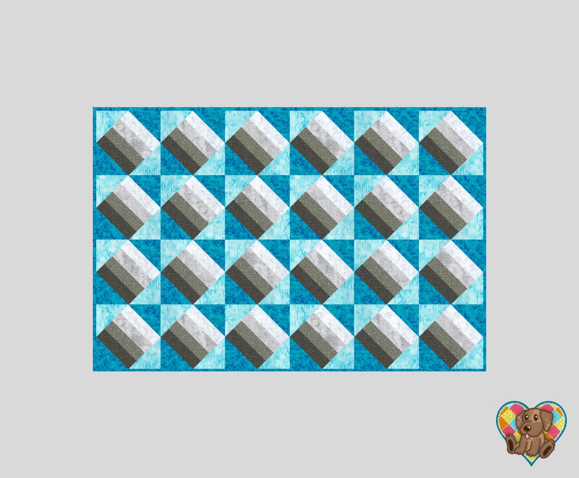 Cracker Box Quilt Block Downloadable Pdf Quilt Pattern Cracker Box Quilt Pattern One Block Quilt