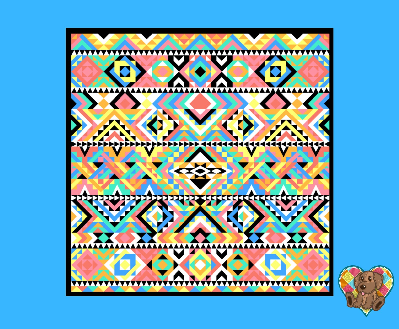 Aztec Quilt Block Pattern Downloadable Aztec Quilt Pattern Etsy