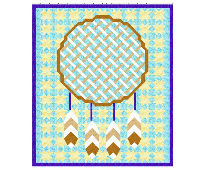 Dream Catcher Quilt Block Pattern Downloadable PDF Quilt Etsy
