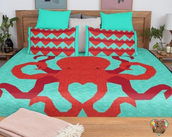 Octopus Quilt Pattern: Ocean Design (PDF Download)