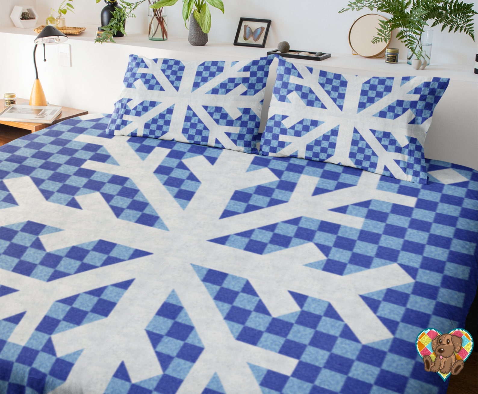 Snowflake Quilt Block Pattern Downloadable PDF Snowflake - Etsy