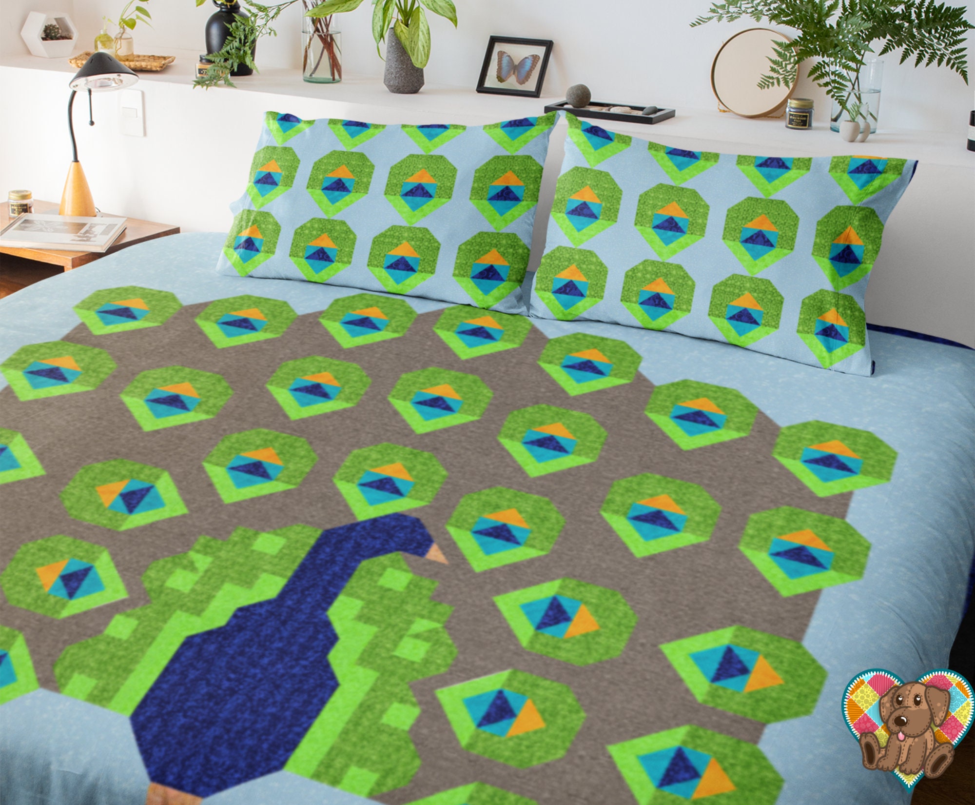 Peacock Quilt Block Pattern Peacock Quilt Pattern Etsy