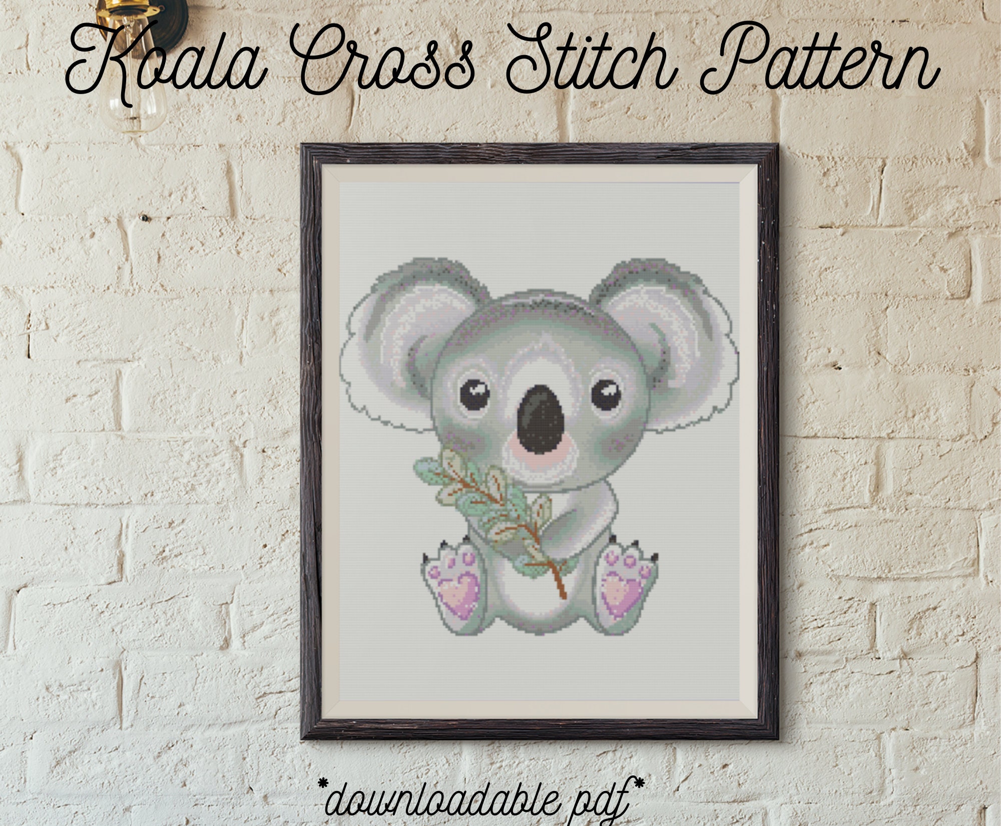 Koala PDF Crossstitch Pattern Animal Crossstitch Patterns Etsy