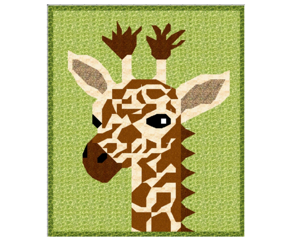 Giraffe Block Quilt Pattern Downloadable PDF Giraffe Quilt | Etsy
