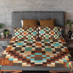 Sandy Squares Quilt Block Pattern | Downloadable PDF Quilt Pattern | Beginner Quilt Design | Downloadable Quilt Block Pattern| Quilt Pattern
