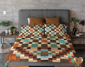 Sandy Squares Quilt Block Pattern: Beginner-Friendly PDF (Downloadable)