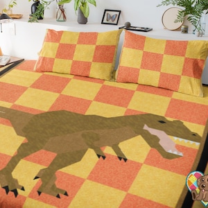 T-Rex Dinosaur Quilt Pattern: Children&#39;s Quilt Design (PDF Download)