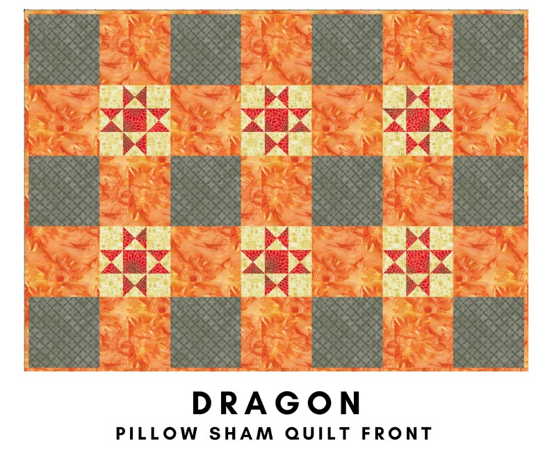 Dragon Quilt Block Pattern Downloadable Quilt Block Pattern Etsy