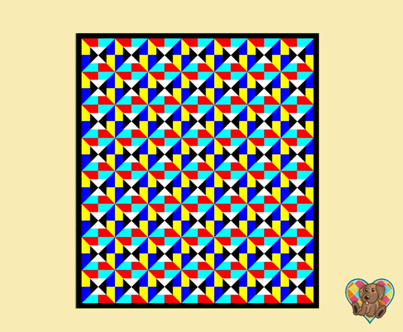 Geometry Block Quilt Pattern Downloadable PDF Quilt Block - Etsy