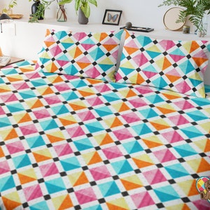 Gitter Quilt Block Anleitung pdf | Gitter Quilt Muster | Anfänger Quilt Anleitung pdf | Einfaches Quilt-Muster | Herunterladbarer Gitter-Quiltblock