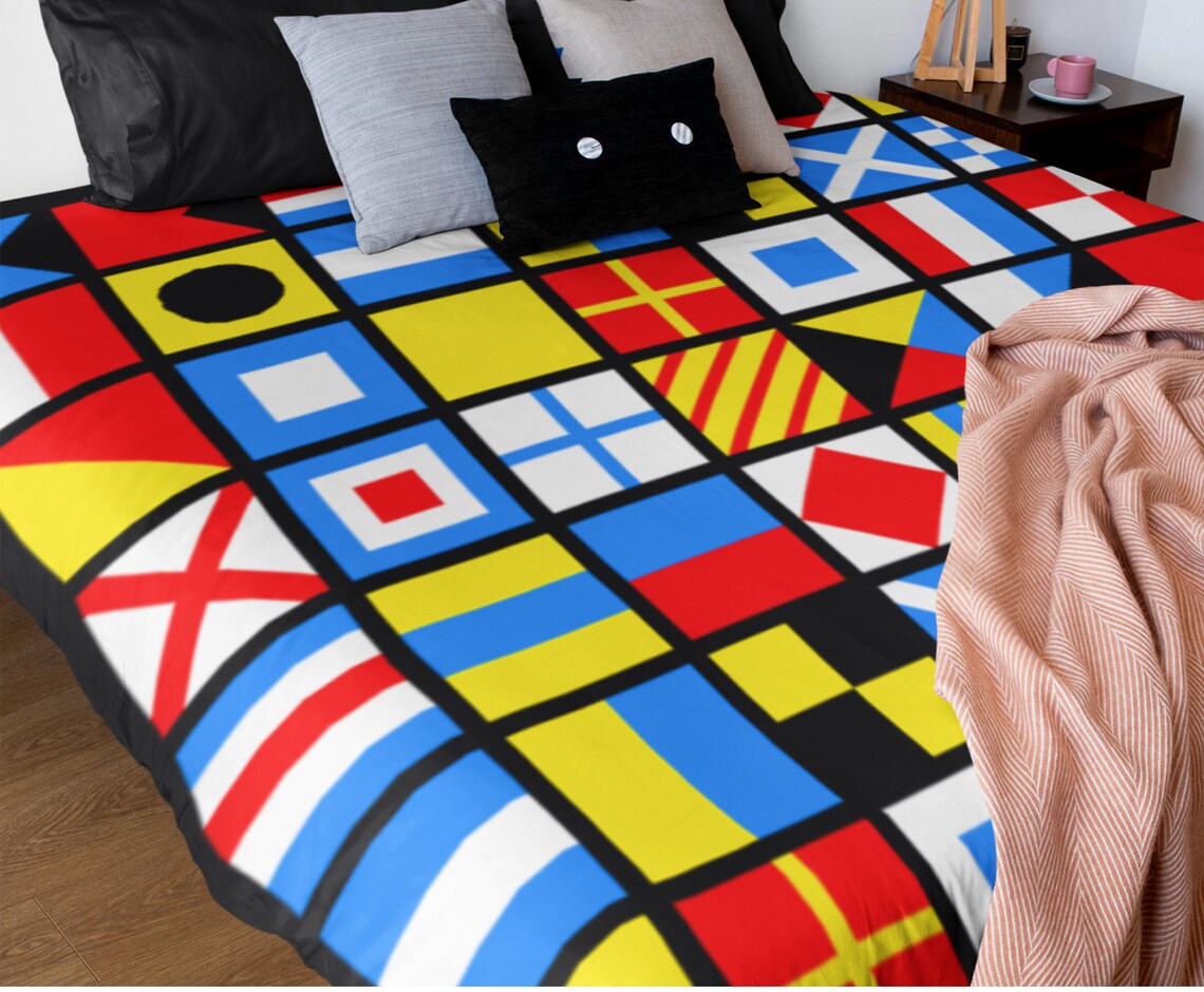 Nautical Flags Quilt Block Pattern Downloadable PDF Nautical Etsy