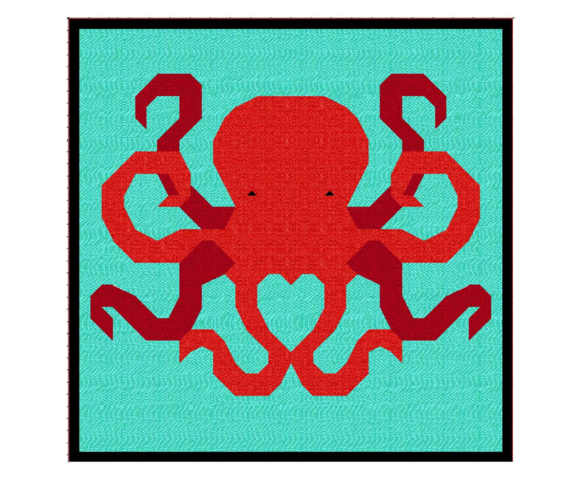Octopus Quilt Block Pattern Downloadable PDF Quilt Pattern Etsy