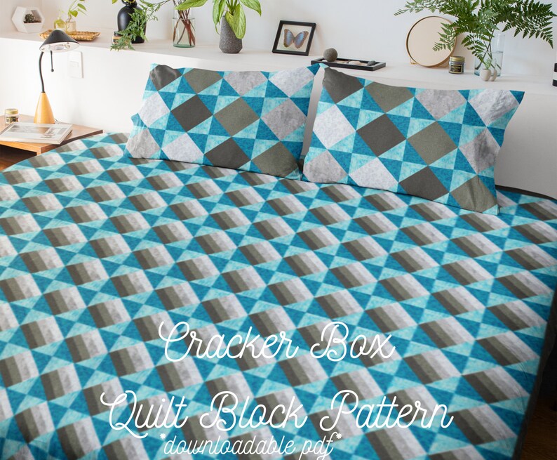 Cracker Box Quilt Block Downloadable Pdf Quilt Pattern Etsy