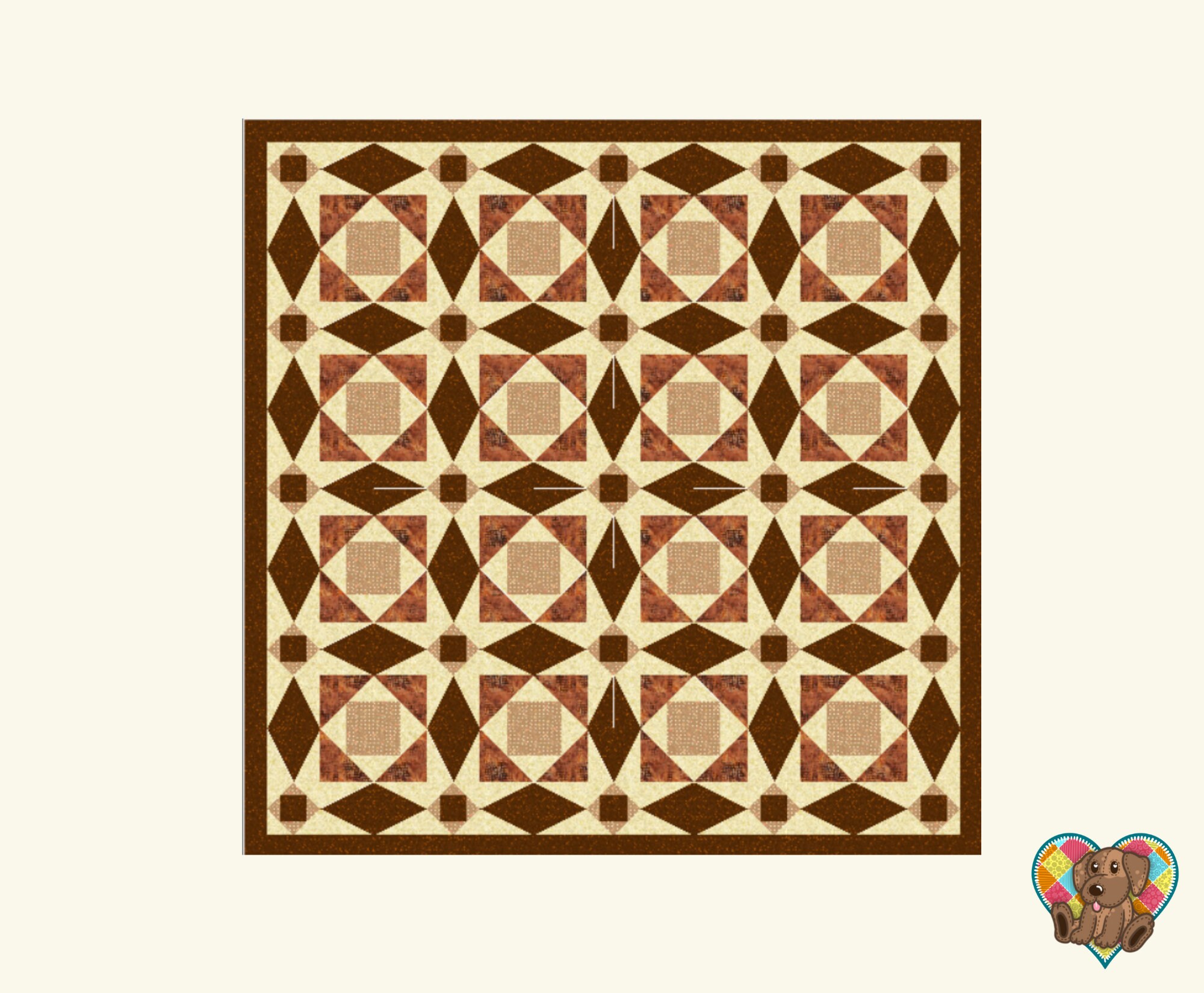 Waverly Downloadable Quilt Block Pdf Pattern Waverly Quilt Pattern Pdf