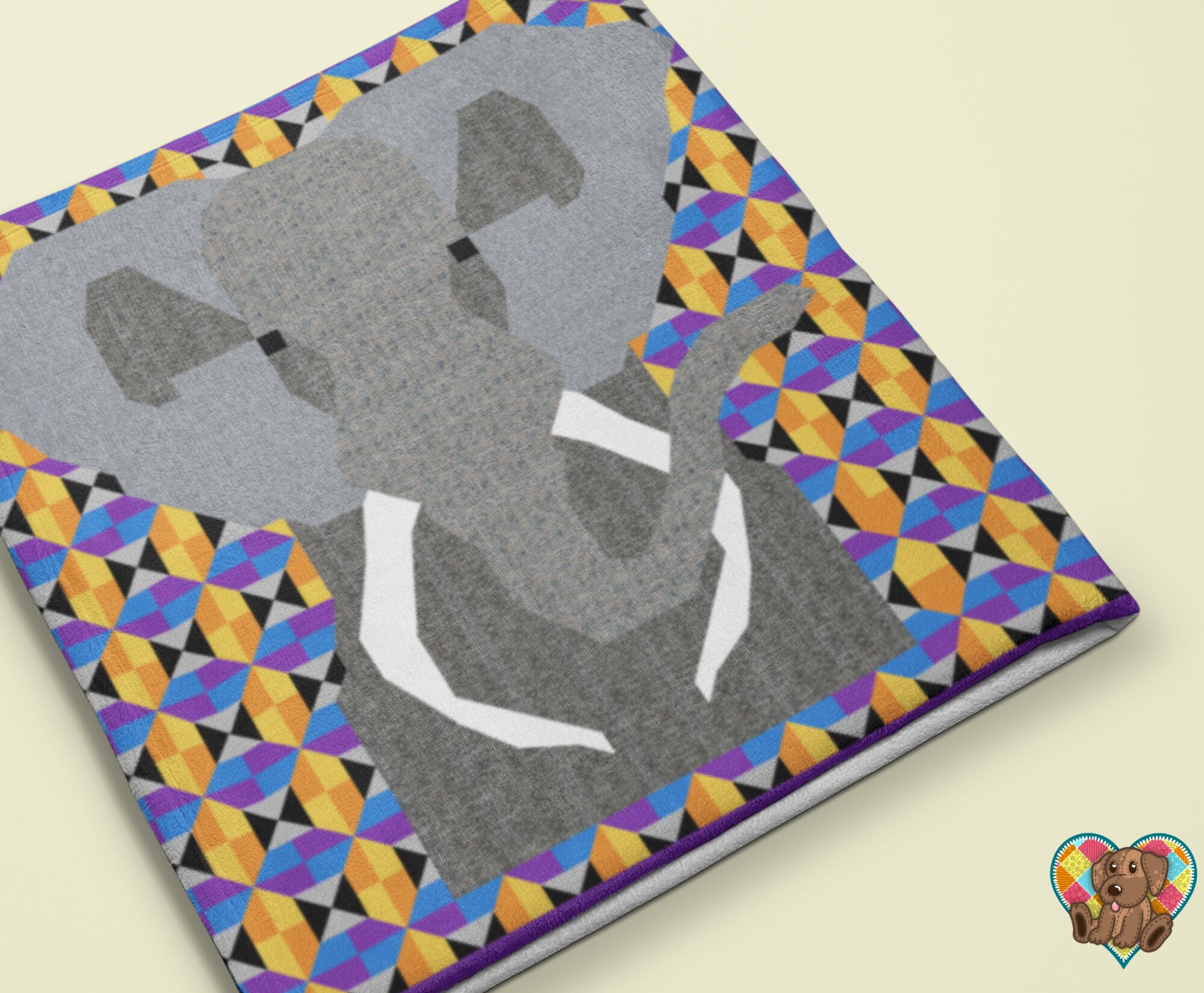 Elephant Quilt Block Pattern Pdf Downloadable PDF Quilt Etsy