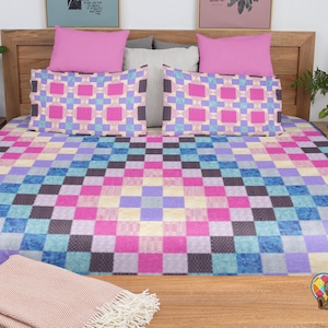 Scrap Squares Downloadable Quilt Block Pattern pdf | Square Quilt Block Pattern | Square Block Quilt Pattern | Beginner Quilt Block Pattern