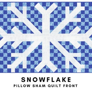 Snowflake Quilt Block Pattern Downloadable PDF Snowflake Quilt Pattern Beginner Quilt Design Christmas Quilt Pattern Snowflake Quilt image 5