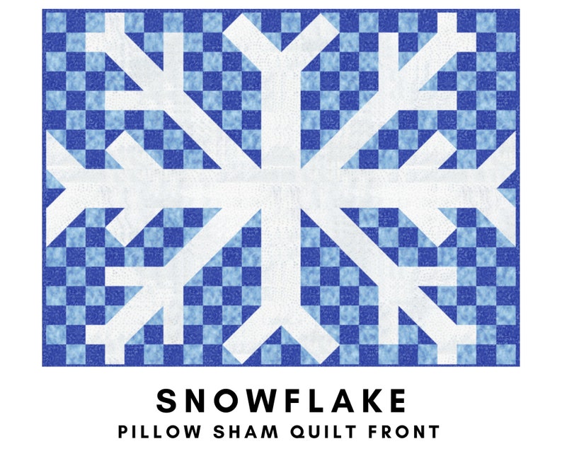 Snowflake Quilt Block Pattern Downloadable PDF Snowflake Quilt Pattern Beginner Quilt Design Christmas Quilt Pattern Snowflake Quilt image 5