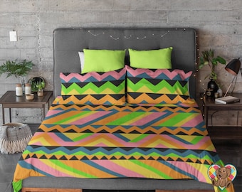 Patrón de colcha tribal psicodélica: Diseño bohemio moderno (PDF descargable)
