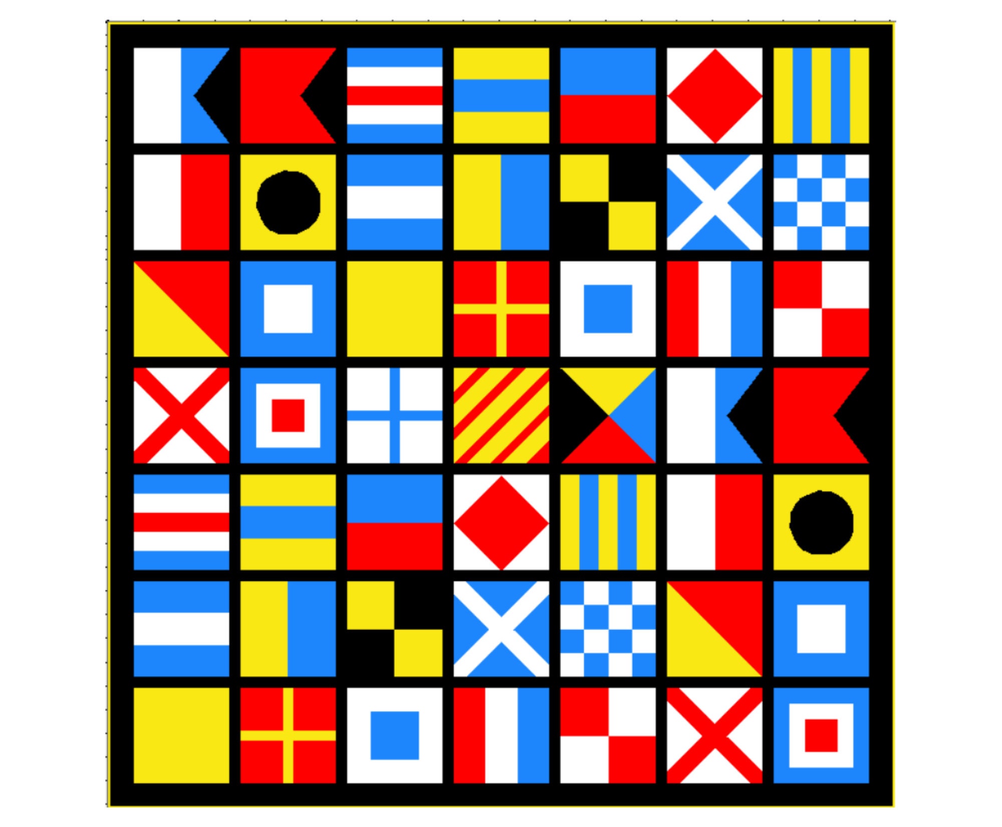 Nautical Flags Quilt Block Pattern Downloadable PDF Nautical Etsy