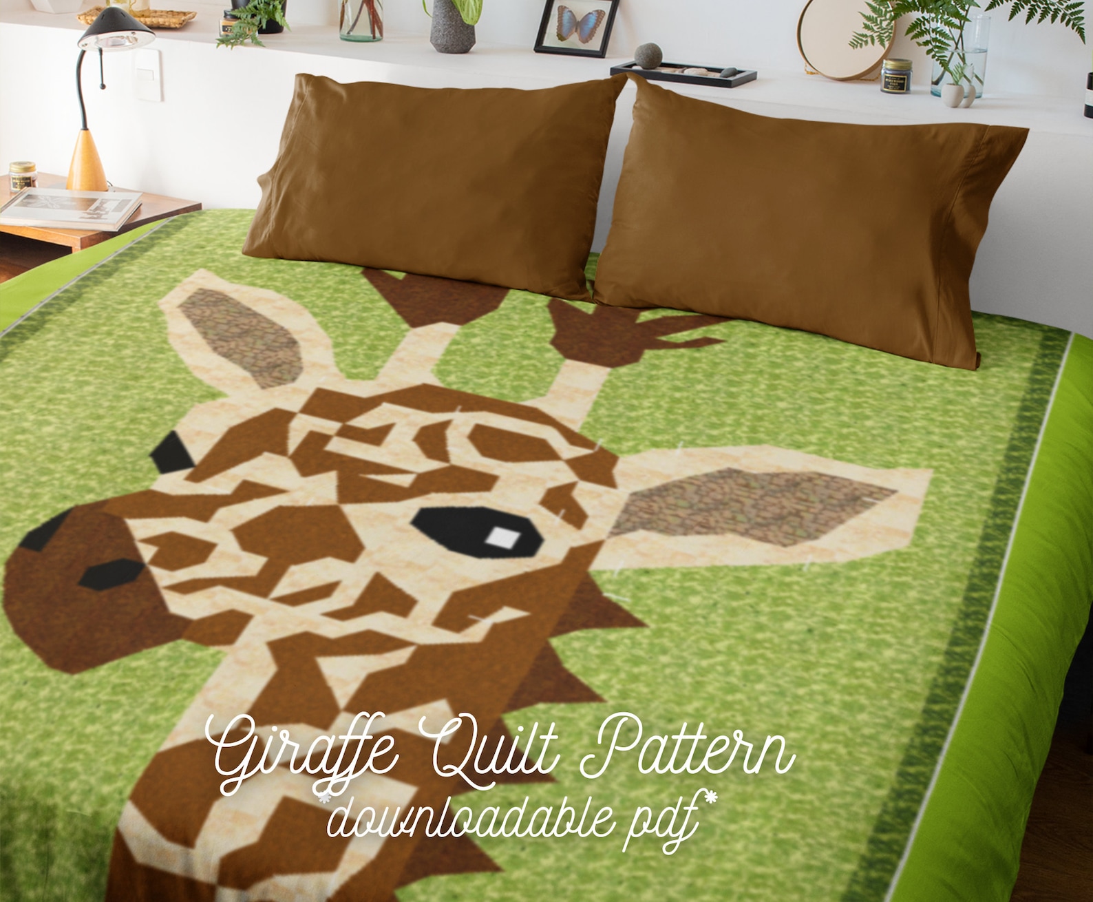Giraffe Block Quilt Pattern Downloadable PDF Giraffe Quilt | Etsy