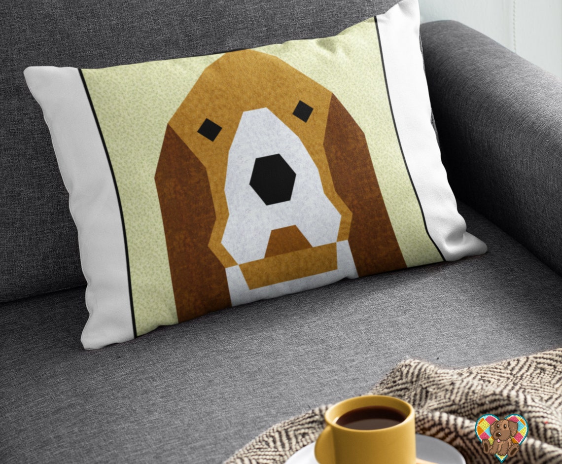 Basset Hound Quilt Block Pattern Downloadable PDF Quilt Etsy