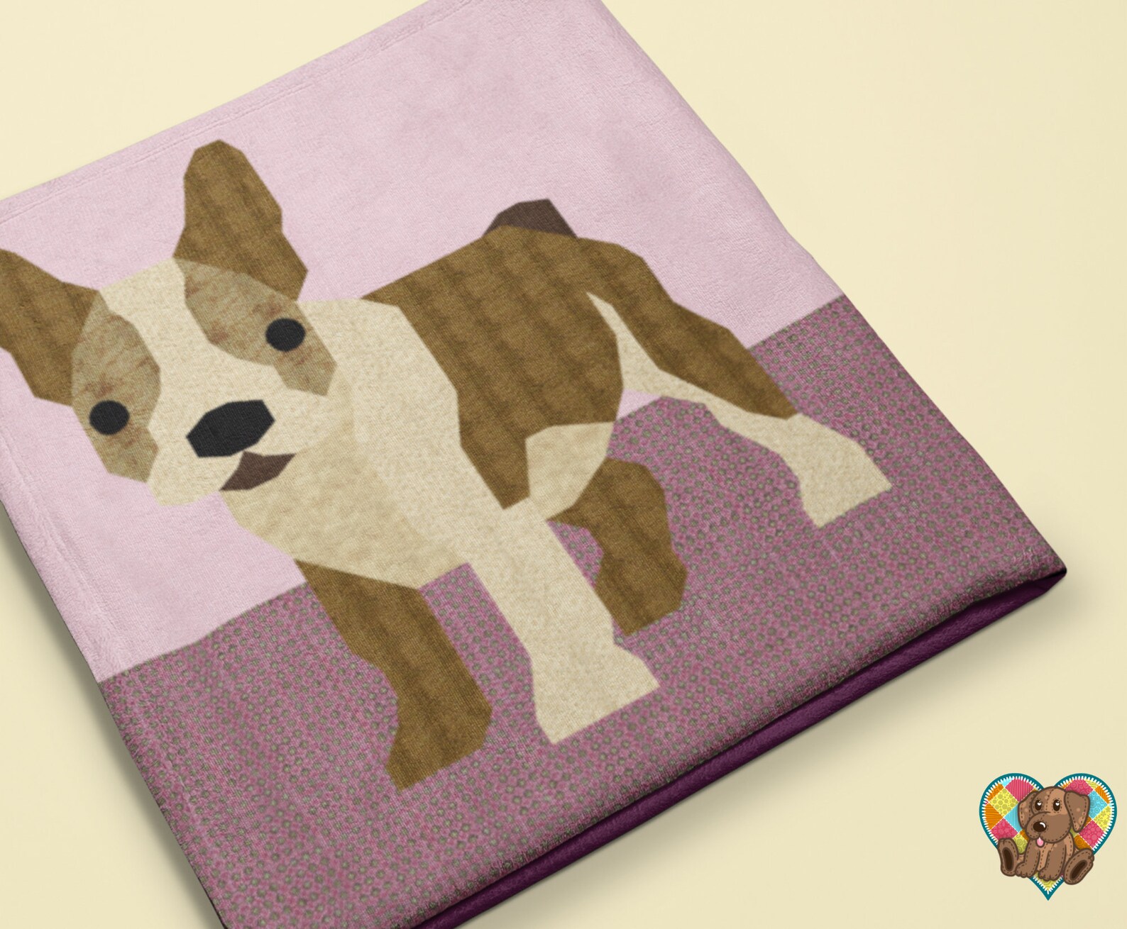 French Bulldog Downloadable Quilt Block Pattern French Etsy