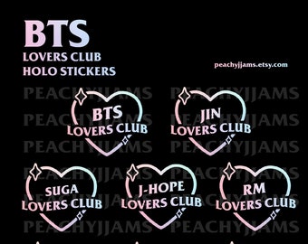 BTS Lovers Club Holo Decal Lightstick Stickers